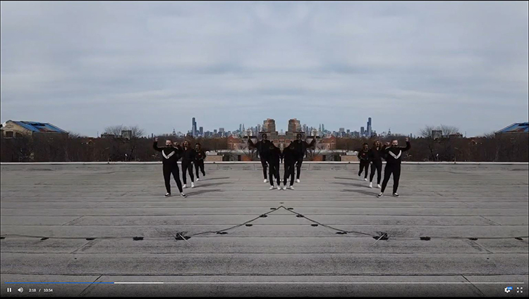 Below: Paquette and the MADD Rhythms dancers express the draw of magnetism.